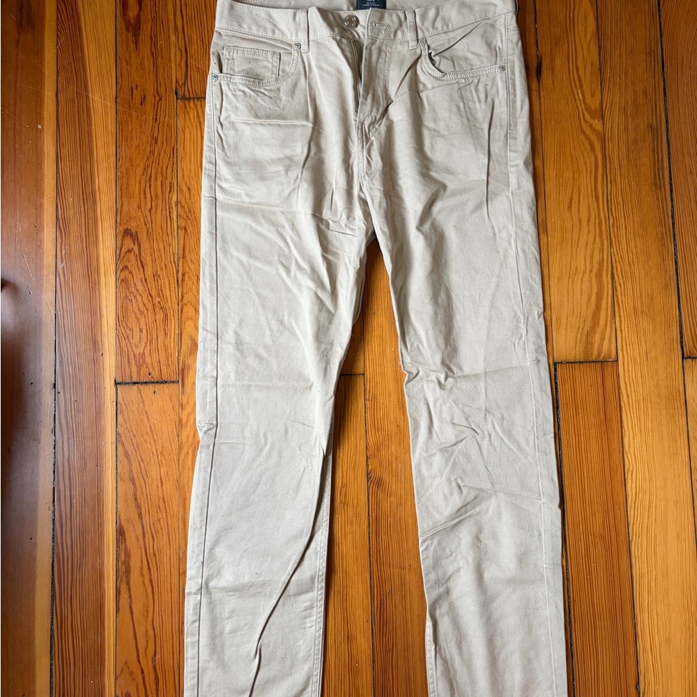 H&M Men's Slim Straight Tan Chino Pants